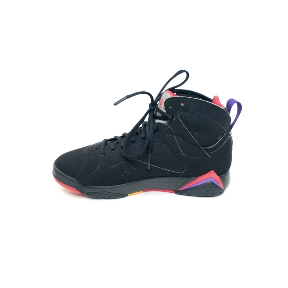 Nike Air Jordan 7 Retro Raptor Mens Basketball Shoes Black Red Purple US 8